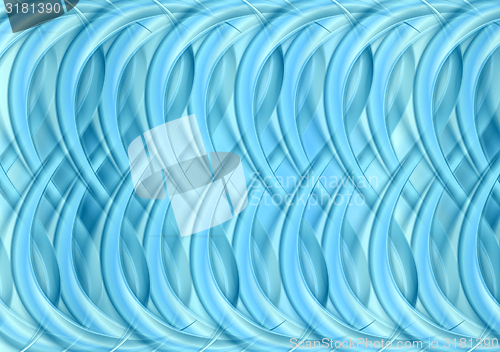 Image of Blue smooth waves abstract background