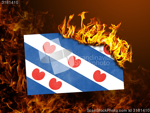 Image of Flag burning - Friesland