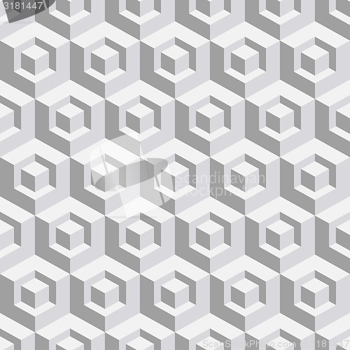 Image of Abstract geometrical 3d white background.  Vector illustration. 