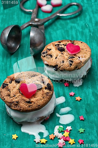 Image of dessert shortcake with ice cream