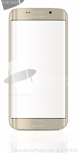 Image of Gold Platinum Samsung Galaxy S6 Edge with blank screen