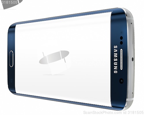 Image of Black Sapphire Samsung Galaxy S6 Edge with blank screen