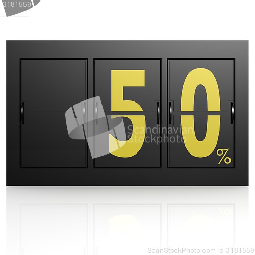 Image of Airport display board 50 percent