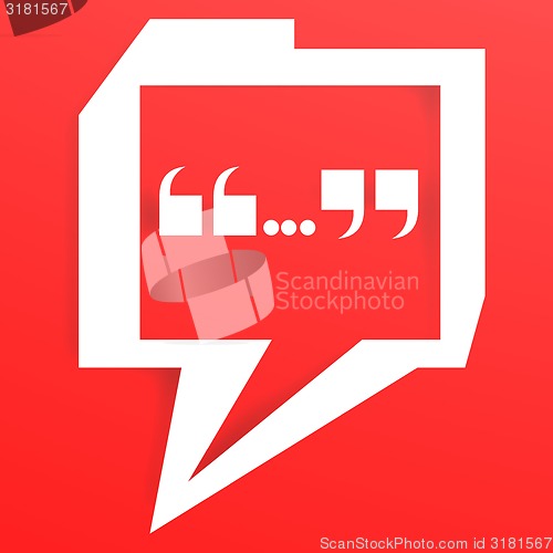 Image of Speech bubble with red color background