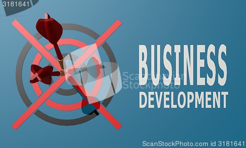 Image of Dart board blue business development