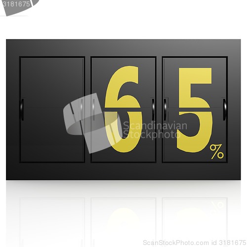 Image of Airport display board 65 percent