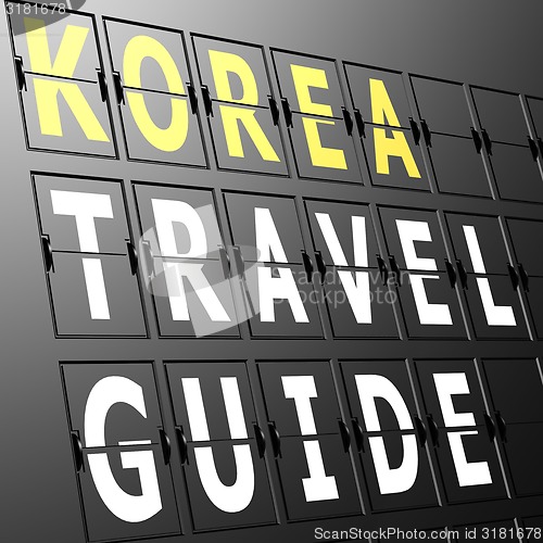 Image of Airport display Korea travel guide