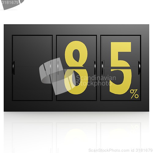 Image of Airport display board 85 percent