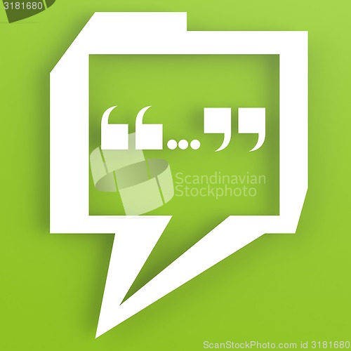 Image of Speech bubble with green color background