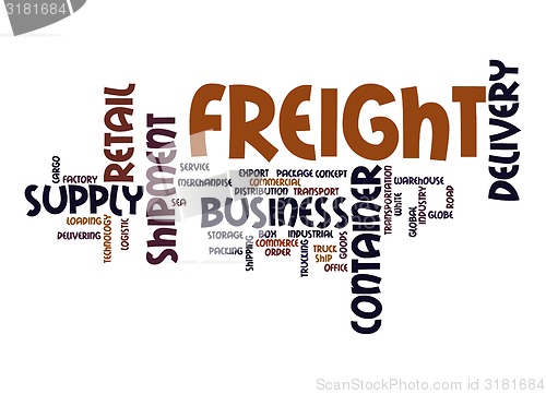 Image of Freight word cloud