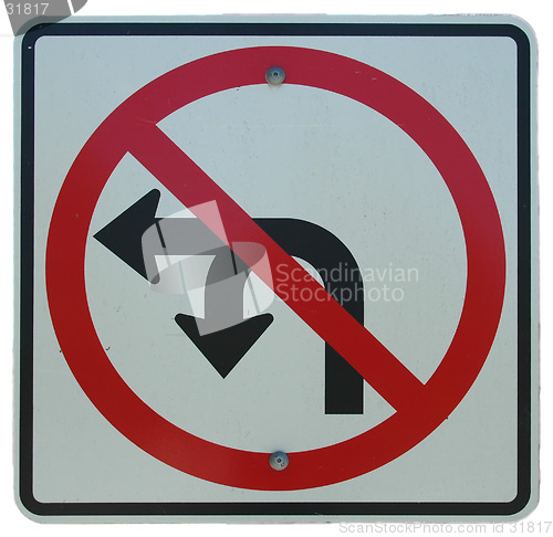 Image of No Left Or U-Turn