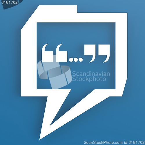 Image of Speech bubble with blue color background