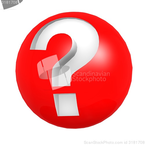 Image of Red sphere question mark