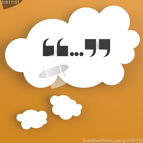 Image of Thought bubble with orange color background