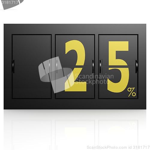 Image of Airport display board 25 percent