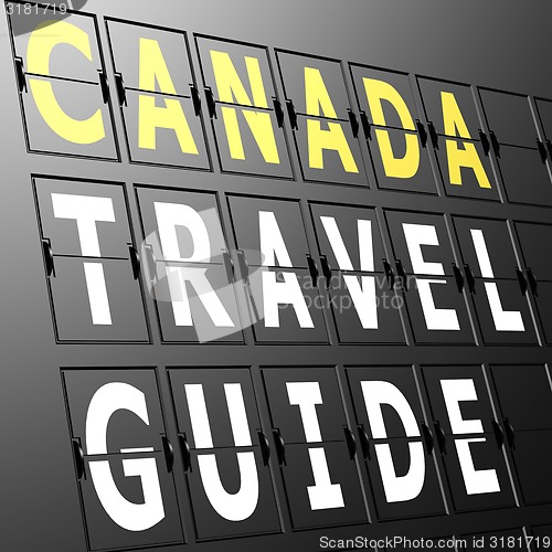 Image of Airport display Canada travel guide