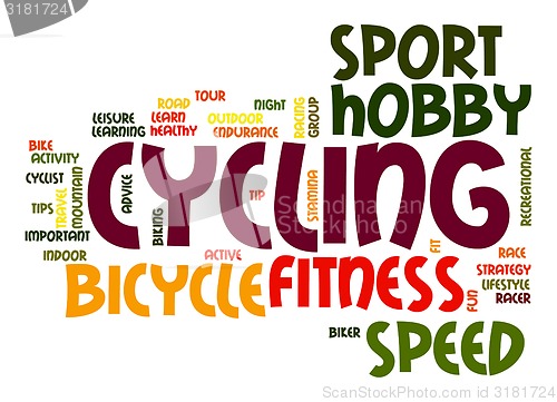 Image of Cycling word cloud