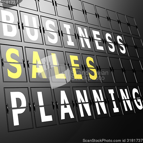 Image of Airport display business sales planning