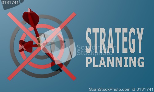 Image of Dart board blue strategy planning