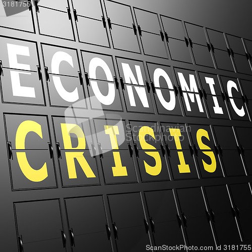 Image of Airport display economic crisis