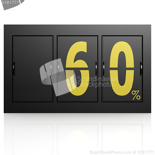 Image of Airport display board 60 percent