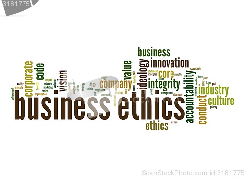Image of Business ethics word cloud