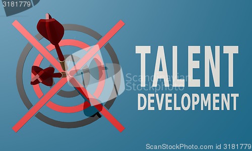 Image of Dart board blue talent development