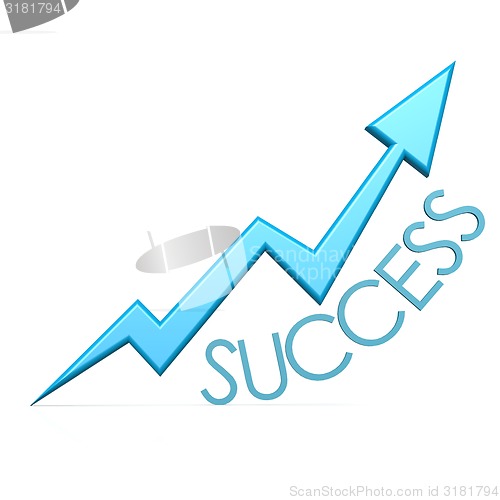 Image of Blue success arrow