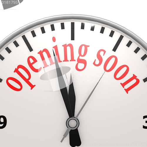 Image of Opening soon clock