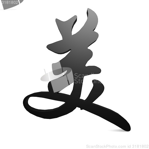 Image of Beauty in Chinese word