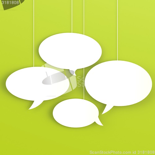 Image of Talk bubble with green color background