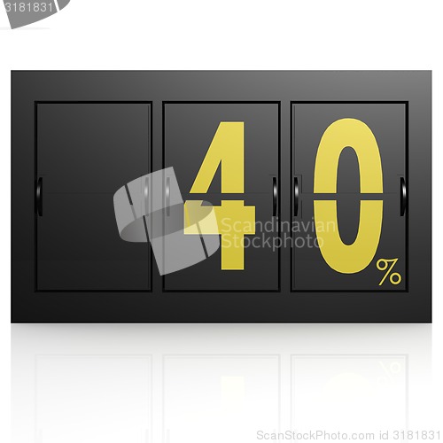 Image of Airport display board 40 percent