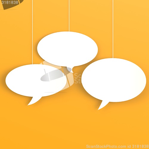 Image of Talk bubble with orange color background