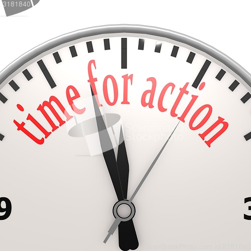 Image of Time for action clock