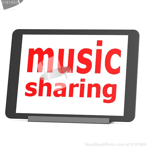 Image of Tablet music sharing