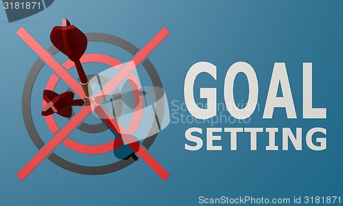 Image of Dart board blue goal setting