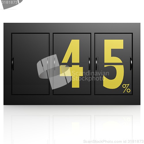 Image of Airport display board 45 percent