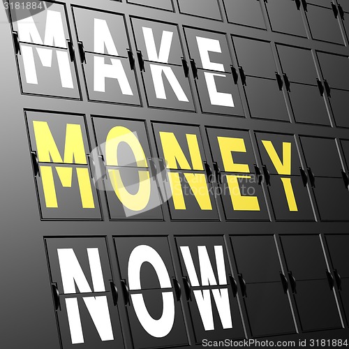 Image of Airport display make money now