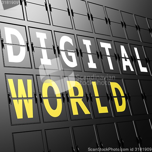 Image of Airport display digital world