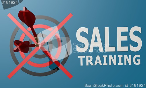 Image of Dart board blue sales training
