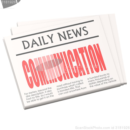 Image of Newspaper communication
