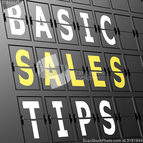 Image of Airport display basic sales tips