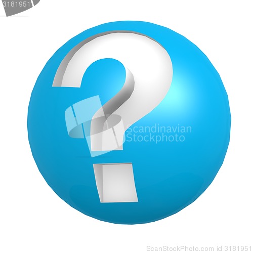 Image of Blue sphere question mark