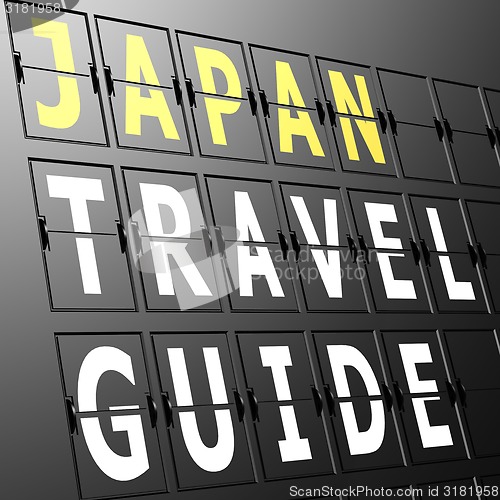 Image of Airport display Japan travel guide