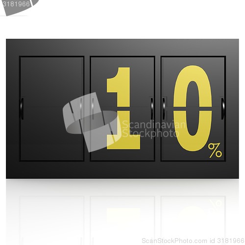 Image of Airport display board 10 percent