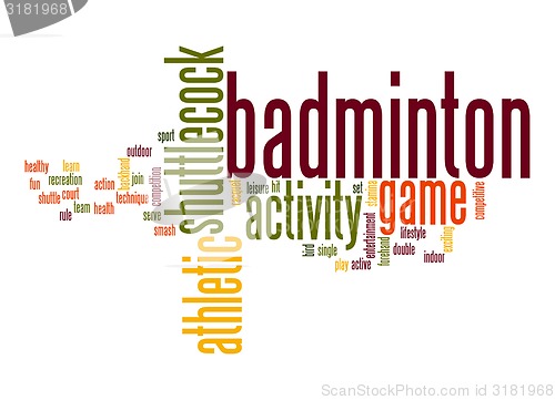 Image of Badminton word cloud