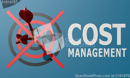 Image of Dart board blue cost management