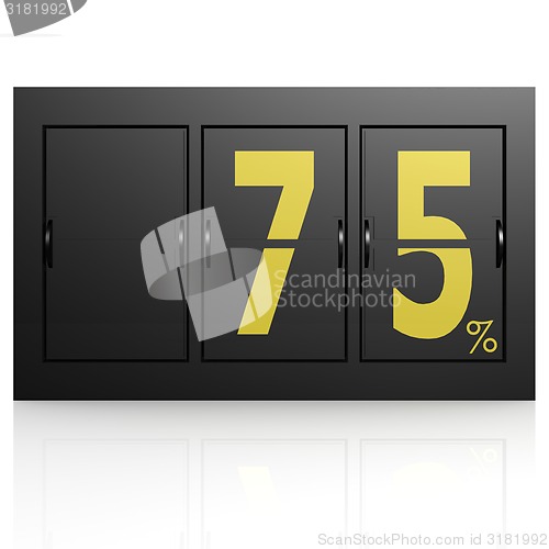 Image of Airport display board 75 percent