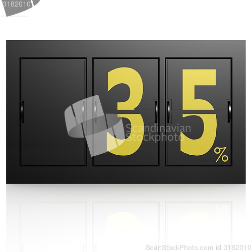 Image of Airport display board 35 percent