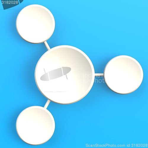 Image of White diagram with blue background